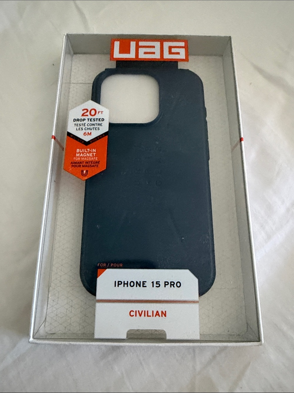 UAG Civilian iPhone 15 Pro Case in Navy Blue